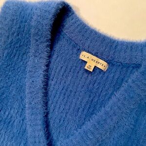 Blue, cropped, sweater vest